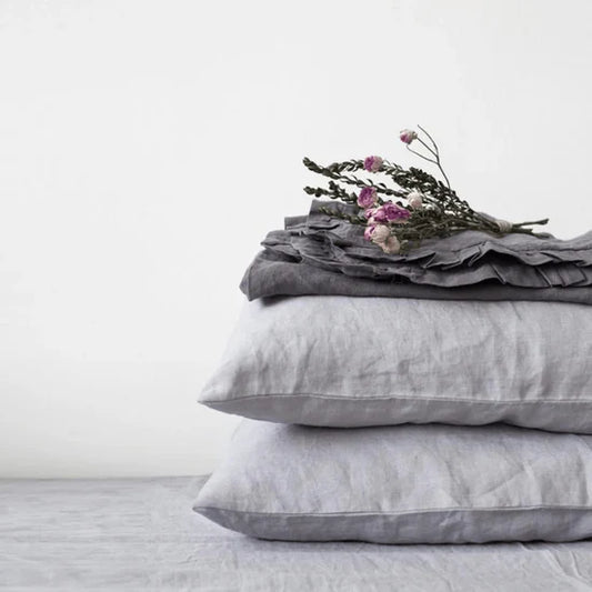 Linen Tales | Light Grey | Standard | Linen Pillowcase