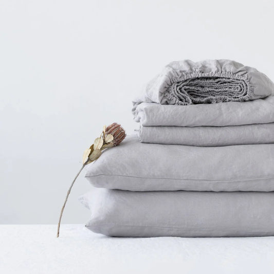 Linen Tales | Light Grey | Twin | Linen Sheet Set