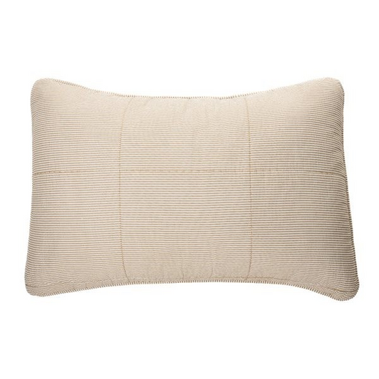 Tagliatelle taupe striped decorative pillow sham | King