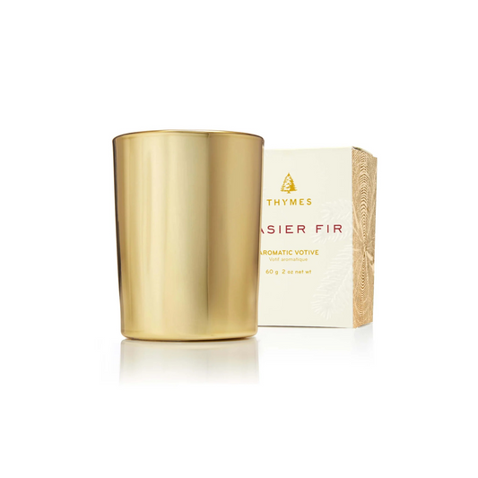 Frasier Fir Gilded Gold Votive Candle