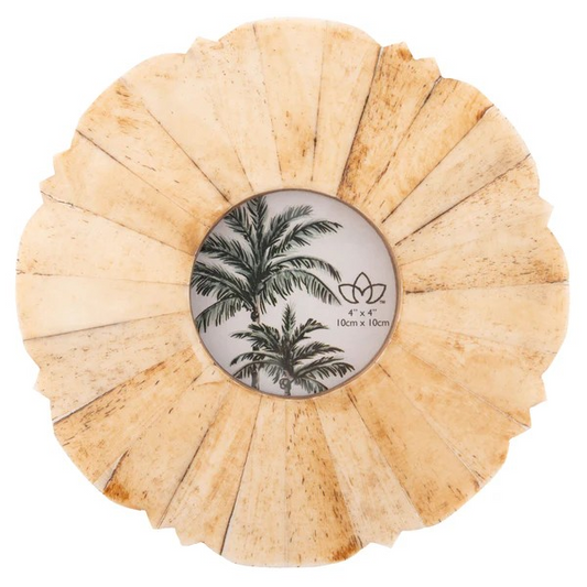 Natural Bone Picture Frame | Round