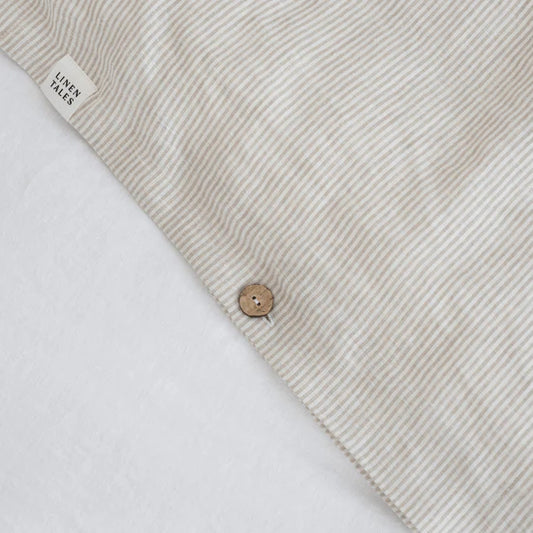 Linen Tales | Natural Stripes | King | Linen Duvet Cover