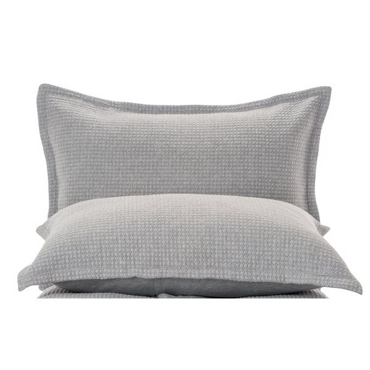 Rustic jersey grey pillow sham | Queen