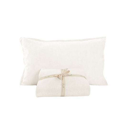 Linen white sheet set | King