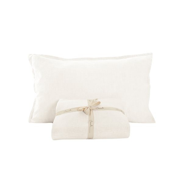 Linen white sheet set | Queen