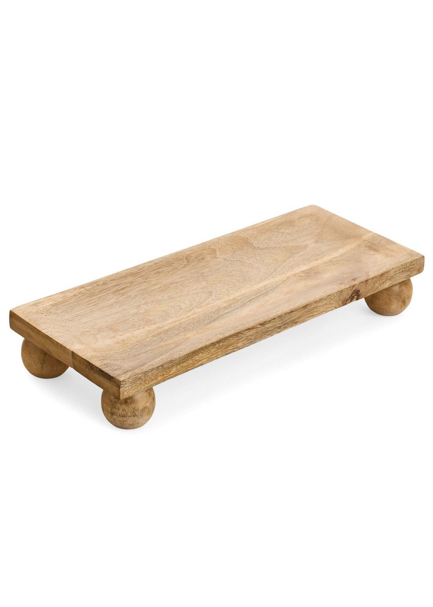 SERVING BOARD W/ROUND FEET MANGO WOOD | NATURAL