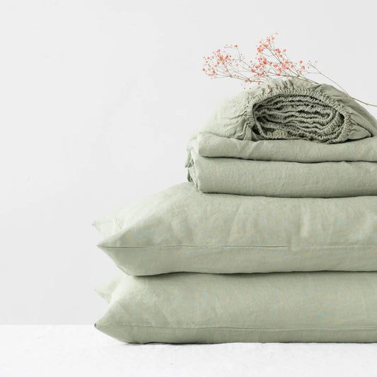 Linen Tales | Sage | King | Linen Sheet Sets