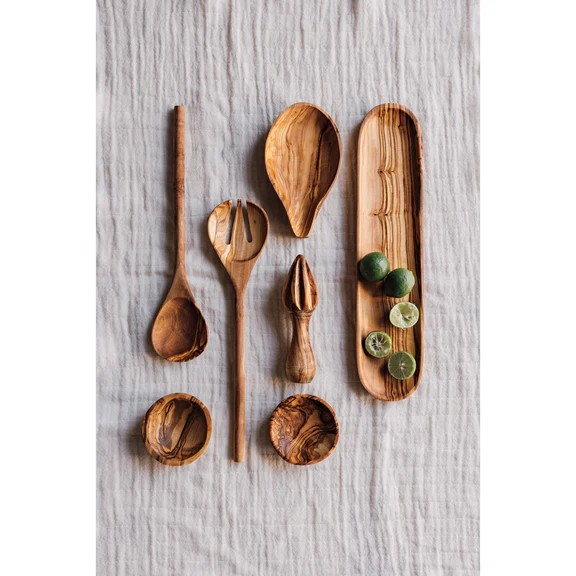 Olive Wood Salad Servers