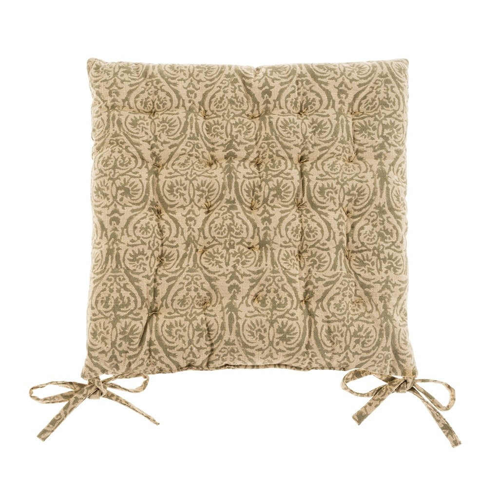 Aria Block Print Chair Pad