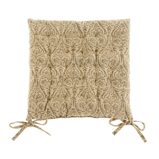 Aria Block Print Chair Pad