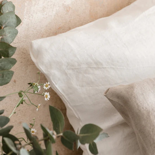 Linen Tales | White | Standard | Linen Pillow Case
