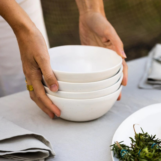 The Breakfast Bowls | Speckled White