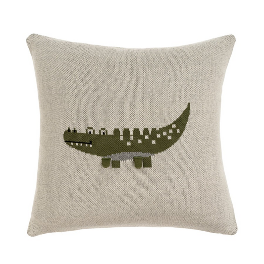 18x18 Crocodile Knit Pillow