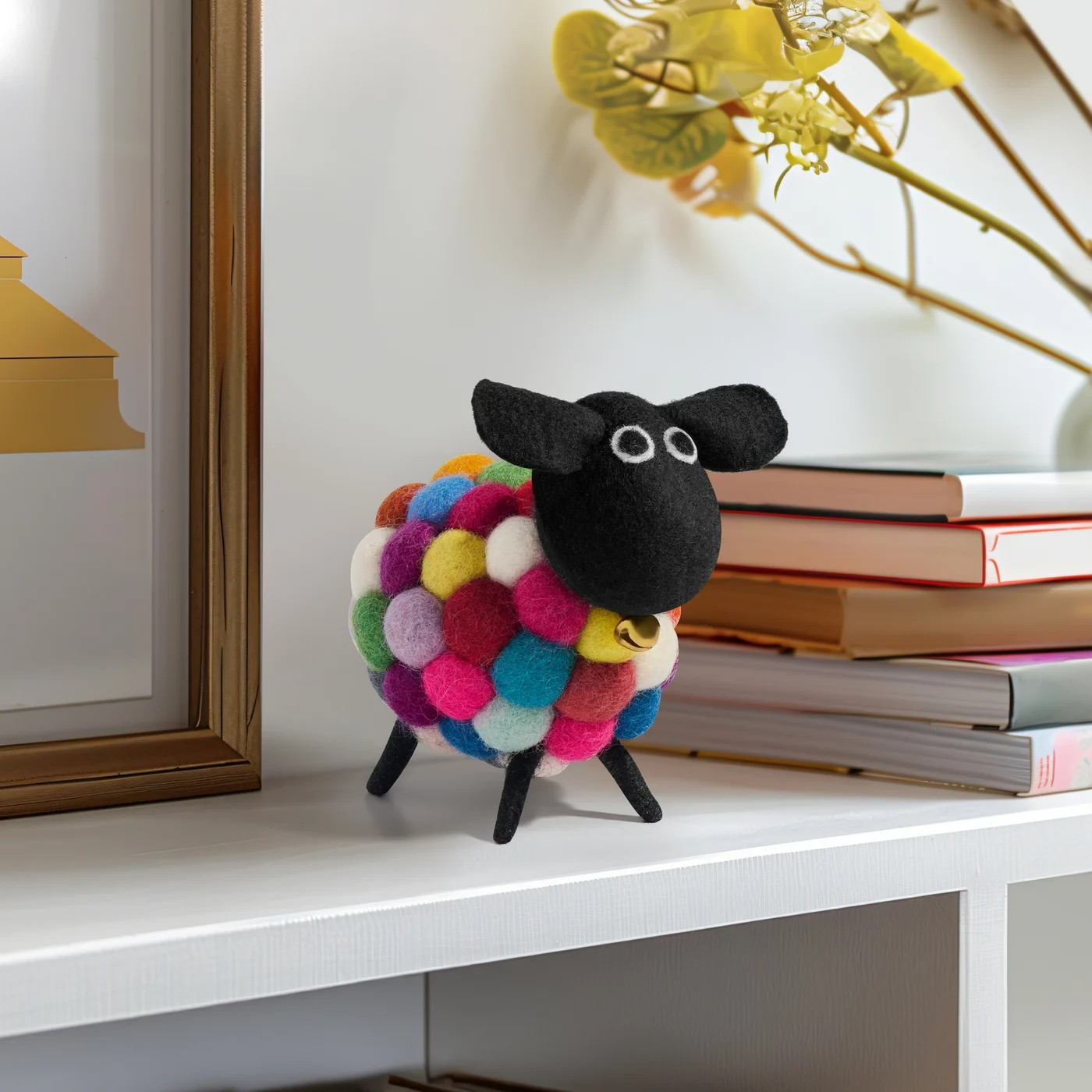 MODWOOL™ Felt Ball 3.5h" Sheep Decor -|Multicolor