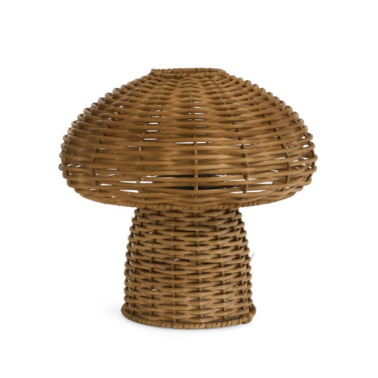 TABLE LAMP MUSHROOM SHAPE RATTAN