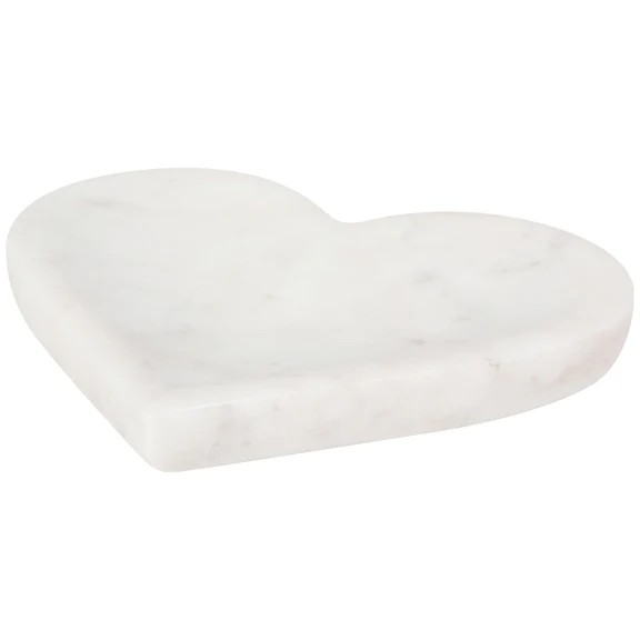 Heart White Marble Large Shaped Dish