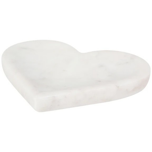 Heart White Marble Small Shaped Dish